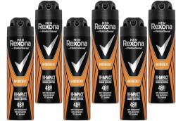 6x Rexona Men WORKOUT HI-IMPACT Anti-Transpirant ohne Alkohol Spray, 48H 150ml (6er Pack) von Rexona