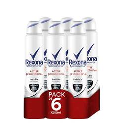 Rexona Active Pro+ Deodorant (unsichtbar, Damen) - 6 x 200ml (gesamt: 1200 ml) von Rexona