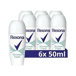 Rexona Deo Roll-On Shower Fresh Anti Transpirant mit 48 Stunden Schutz gegen Körpergeruch und Achselnässe 6x 50 ml von Rexona