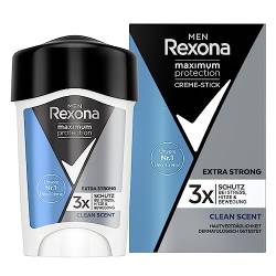 Rexona Men Maximum Protection Deo Creme Clean Scent Anti Transpirant mit 3x Schutz bei Stress, Hitze & Bewegung 45 ml von Rexona