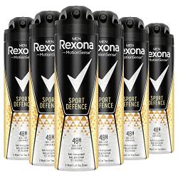 Rexona Men MotionSense Deo Spray Sport Defence Anti Transpirant mit 48 Stunden Schutz gegen Körpergeruch und Achselnässe 6x 150 ml von Rexona