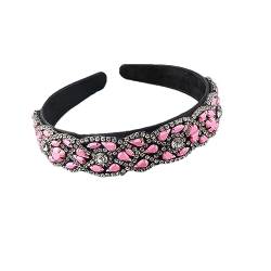 Rfmfkkg Damen Haarschmuck Headmade Muster Barock Glänzend Strass Haarband Haarschmuck 4 Haarbänder von Rfmfkkg