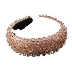 Rfmfkkg Damen Handgemachte Haarbänder Glitzernde Perlen Barock Stirnband Faux Haar Hoops Haarschmuck 5 von Rfmfkkg