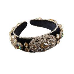 Rfmfkkg Frauen Kopfbedeckung Barock Schwamm Strass Stirnband Prom Modenschau Haarschmuck 1 von Rfmfkkg