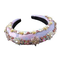 Rfmfkkg Frauen Kopfschmuck Barock Strass Stirnband Vintage Court verdickt Schwamm Stirnband 3 von Rfmfkkg