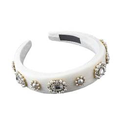 Rfmfkkg Kopfschmuck Barock Schwamm Strass Stirnband Damen Prom Catwalk Headwear Exquisite Stirnband 4 von Rfmfkkg