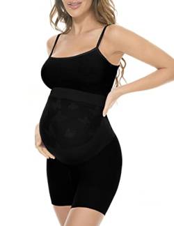 Rheane Premium Schwangerschafts-Shapewear für Umstandskleider/hohe Taille, Schwangerschaftsunterwäsche, verhindert Chaffing (S-3XL), Schwarz, M von Rheane