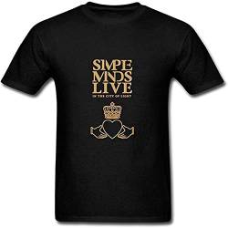 Men's Simple Minds Heart Shorts Baumwolle T-Shirt Black L von Rhett