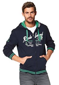 Rhode Island Herren Kapuzensweatjacke Sweatjacke Kapuze Hoodie (Marine, L) von Rhode Island