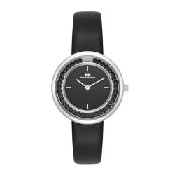 Rhodenwald & Söhne Damen Uhr analog Quarzwerk mit Echtleder Armband schwarz 10010405 von Rhodenwald & Söhne