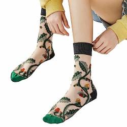 Geblümte Knöchelsocken | 3D Casual Dress Socke, Vintage Floral - Atmungsaktive Belüftungs-Söckchen, besticktes Blumenmuster für den Sommer Rianpesn von Rianpesn