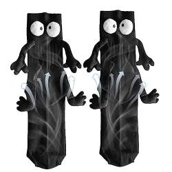 Handhaltende Socken,3D Puppenpaar Lustige Socken mit Augen | Magnetische Saugnapf-Mittelrohr-Süße Socken, lustige Paargeschenke für Frauen/Männer Rianpesn von Rianpesn