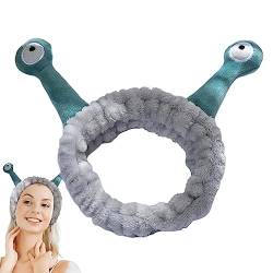 Schnecken-Hautpflege-Stirnband,2 Stück Spa-Stirnband Gesichts-Make-up-Kopfband mit Schneckenform - Bequemes Gesichtswasch-Stirnband, weiches Haar-Accessoire für Yoga, Frauen, Mädchen, Sport Rianpesn von Rianpesn