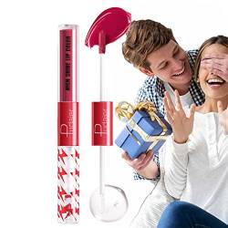 Zweiseitiger Lipgloss - Feuchtigkeitsspendender, nicht klebriger, langanhaltender Lipgloss,Tragbares Lipgloss-Make-up-Geschenk für Frauen, sexy Lippen Rianpesn von Rianpesn