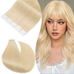 Rich Choices Tape Extensions Echthaar 10 Stück 20G - 30cm pro Paket Remy Haarverlängerungen Echthaar Tape In #613 Hell-Lichtblond von Rich Choices