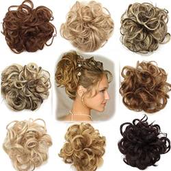 Rich Choices VOLUMINÖS Haarverlängerung Haargummi Haarteil hairpiece Haarverdichtung Zopf Scrunchie Haarband Haarschmuck Kaffee Brown Bis Bleichmittel Blond von Rich Choices