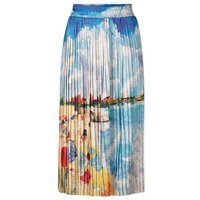 Rich & Royal Sommerrock Printed Plissee Skirt, cotton blue von Rich & Royal