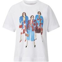 Rich & Royal T-Shirt easy fit T-Shirt women print, white von Rich & Royal