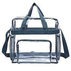 Richolyn Transparente Tragetaschen | modische Handtasche aus PVC für Frauen, durchsichtige Handtasche für Arbeit, Strand, Stadion, Make-up, von Richolyn