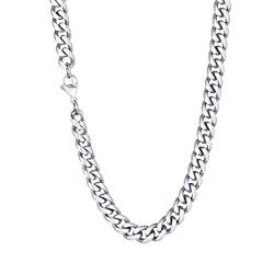 Richsteel 9mm Herren Jungen Cuban Link Chain 76cm lang kubanische Kette Punk Panzerkette Halskette für Freunden Ehemann Sohn von Richsteel