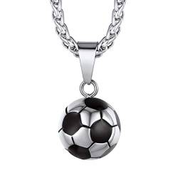 Richsteel Edelstahl Halskette mit Sport Fußball Anhänger Männer Sport Schmuck für Fußball Fan Jungen Herren von Richsteel