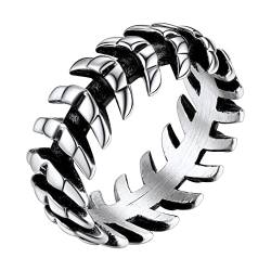 Richsteel Vintage Snake Ring für Herren Männer Punk Gotik Schlangenring in Größe 57 Edelstahl Snake Fingerring mit Geschenkebox für Valentinstag Geburtstag von Richsteel