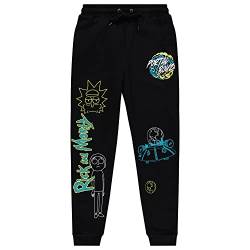 RICK AND MORTY Herren-Jogginghose aus Fleece, Rick & Morty, Sommer, Squanchy, klassische Jogginghose, schwarz, X-Groß von Rick and Morty