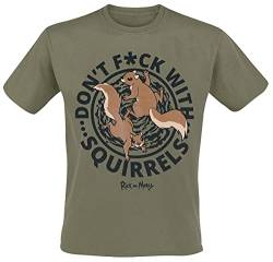 Rick and Morty Don't F*ck with Squirrels Männer T-Shirt Khaki L von Rick and Morty