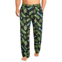 Rick and Morty Herren-Schlafanzughosen - Weihnachts Pyjamahosen für Herren - Schlafhose Herren Lang (Schwarz/Grün, L) von Rick and Morty