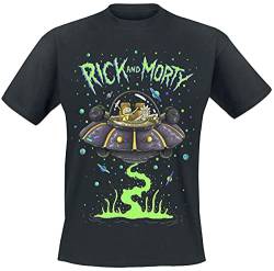 Rick and Morty Herren Space Cruiser S T-Shirt, schwarz, Small von Rick and Morty