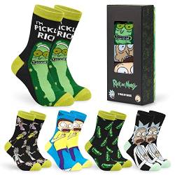 Rick and Morty Lustige Socken Herren, 5er Pack Bunte Socken Herren Set (Grün/Schwarz) von Rick and Morty