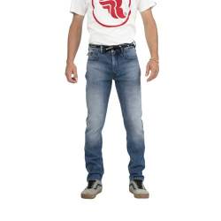 Riding Culture Tapered Slim Motorradjeans Herren Lang (hellblau), W36/L34 von Riding Culture