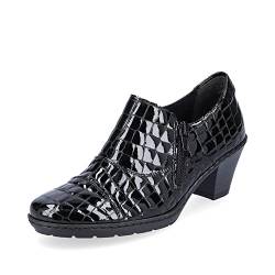 Rieker 57173-03 Black Croc Patent Leather Womens Boot Shoes 39 Black Croc von Rieker