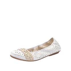 Rieker Damen 41466-81 Ballerinas, Weiß (Weiss/Offwhite 81), 37 EU von Rieker