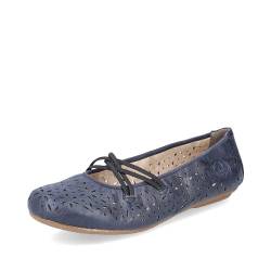 Rieker Damen 41481 Ballerinas, blau, 37 EU von Rieker