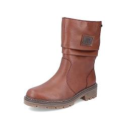 Rieker Damen Ankle Boots Y9260, Frauen Stiefeletten,uebergangsstiefel,flach,stiefel,bootee,booties,halbstiefel,kurzstiefel,braun (25),37 EU / 4 UK von Rieker