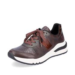 Rieker Damen Bequemschuhe M6602, Frauen Schnürhalbschuhe,lose Einlage,Komfortschuhe,Halbschuhe,schnürschuhe,schnürer,bequem,braun (25),36 EU / 3.5 UK von Rieker