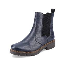 Rieker Damen Chelsea Boots Z3561, Frauen Stiefeletten,Booties,halbstiefel,Kurzstiefel,uebergangsschuhe,uebergangsstiefel,blau (14),41 EU / 7.5 UK von Rieker