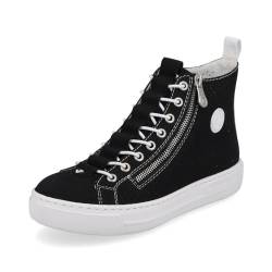 Rieker Damen High-Top Sneaker L9892, Frauen Halbschuhe,straßenschuhe,Strassenschuhe,Freizeitschuhe,Turnschuhe,Laufschuhe,schwarz (00),41 EU / 7.5 UK von Rieker