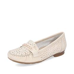 Rieker Damen Klassische Ballerinas 40068, Frauen Flats,Ballerina-Schuhe,Ballett-Schuhe,Ballet-Flats,Ausgehschuhe,Abendschuhe,beige (60),39 EU / 6 UK von Rieker