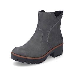 Rieker Damen Klassische Stiefeletten 79261, Frauen Stiefeletten,uebergangsschuhe,uebergangsstiefel,hoch,boots,stiefel,bootee,grau (45),37 EU / 4 UK von Rieker