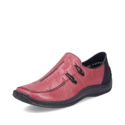 Rieker Damen L1751 Halbschuh Rot Kombi(Wine/Schwarz),37 EU / 4 UK von Rieker