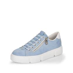 Rieker Damen Low-Top Sneaker N5952, Frauen Halbschuhe,schnürer,Plateausohle,straßenschuhe,Strassenschuhe,Sportschuhe,blau (10),43 EU / 9 UK von Rieker