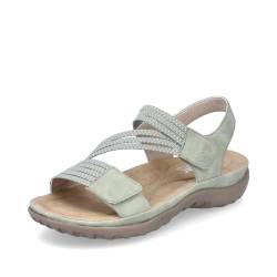 Rieker Damen Riemchensandalen 64870, Frauen Sandalen,bequem,flach,sommerschuhe,freizeitschuhe,offene schuhe,strandschuhe,grün (52),42 EU / 8 UK von Rieker