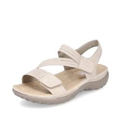 Rieker Damen Riemchensandalen 64870, Frauen Sandalen,sommerschuhe,freizeitschuhe,offene schuhe,strandschuhe,sandaletten,beige (62),37 EU / 4 UK von Rieker