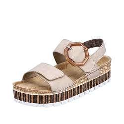 Rieker Damen Sandalen 69553-62 beige Gr. 41 von Rieker