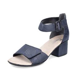 Rieker Damen Sandaletten 64651, Frauen Sandalen,Sommersandalen,bequem,Sommerschuhe,Freizeitschuhe,offene,Schuhe,Strandschuhe,blau (14),38 EU / 5 UK von Rieker