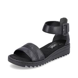 Rieker Damen Sandaletten V4651, Frauen Sandalen,offene,schuhe,strandschuhe,sommersandalen,bequem,flach,sommerschuhe,schwarz (00),39 EU / 6 UK von Rieker