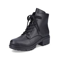 Rieker Damen Schnürstiefel 76840, Frauen Stiefel,Winterstiefel,Winterschuhe,uebergangsstiefel,uebergangsschuhe,schnürboots,schwarz (00),37 EU / 4 UK von Rieker