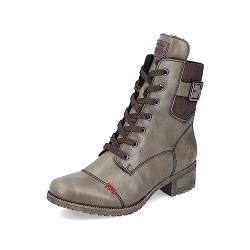 Rieker Damen Schnürstiefeletten 70345, Frauen Stiefeletten,schnürboots,übergangsschuhe,stiefel,bootee,booties,halbstiefel,grün (54),38 EU / 5 UK von Rieker